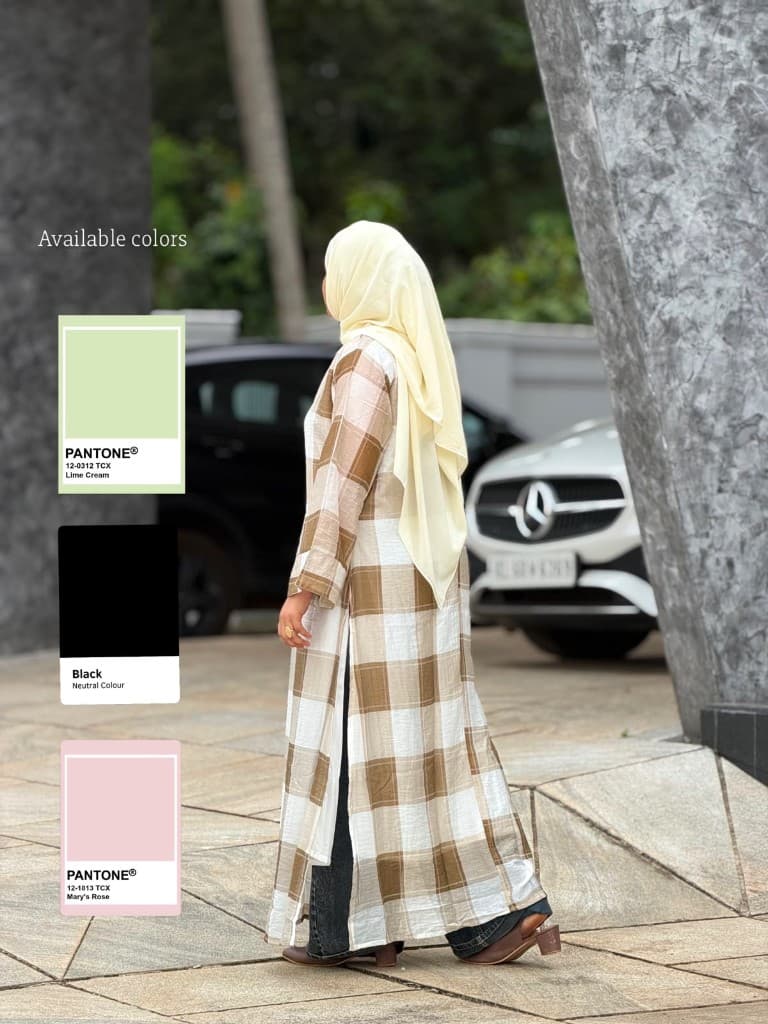 Sand Check Full-Length Tunic — view 2