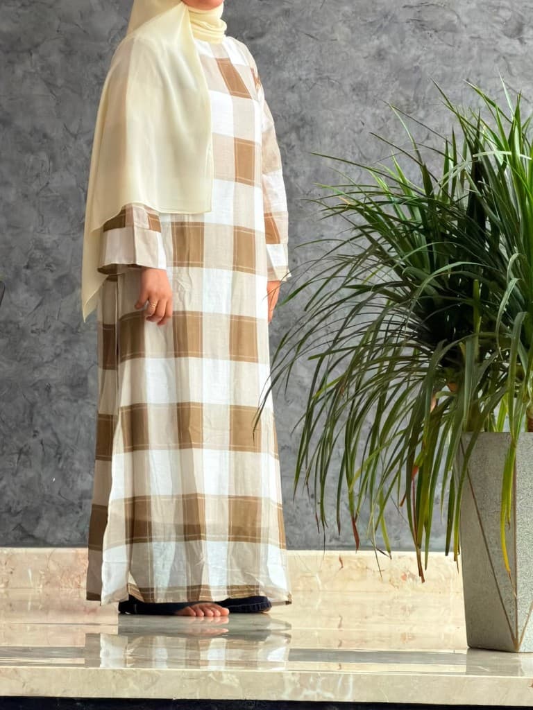 Sand Check Full-Length Tunic — view 1