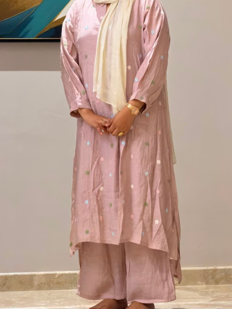 Mauve Floral Embroidery Co-ord — view 1